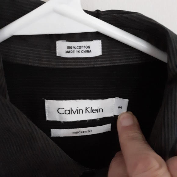 Calvin Klein Mens Medium Button Down Shirt - Picture 7 of 8